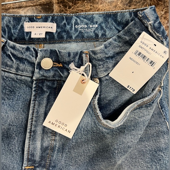 NWT Good American GOOD 90S RELAXED JEANS- Indigo831- SZ 4/27- Mid-rise - Picture 11 of 13